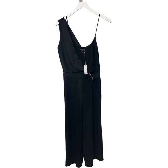 Cushnie Asymmetrical Jumpsuit With Waist Buckle & Pleat Accents - Picture 3 of 7